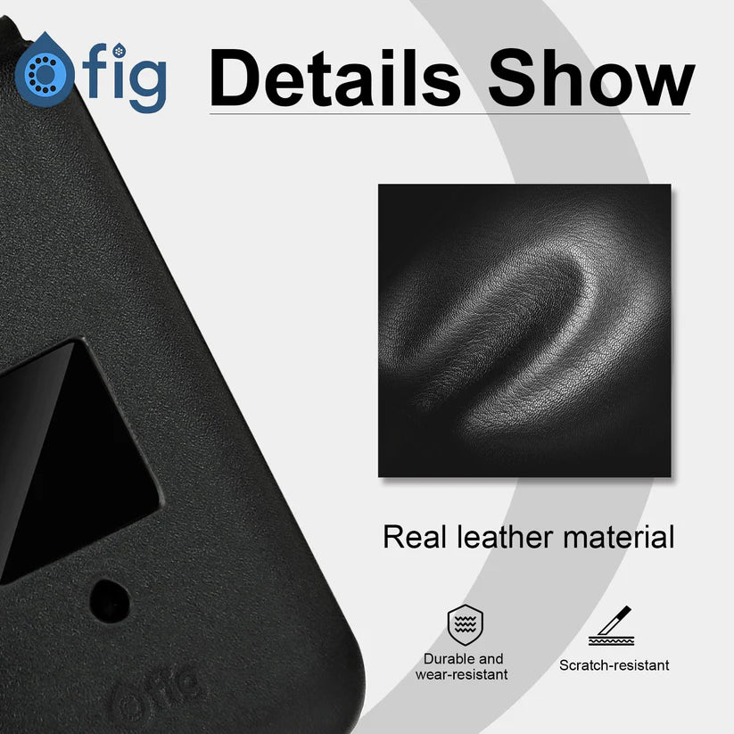 Fig Mini Leather Case - Black