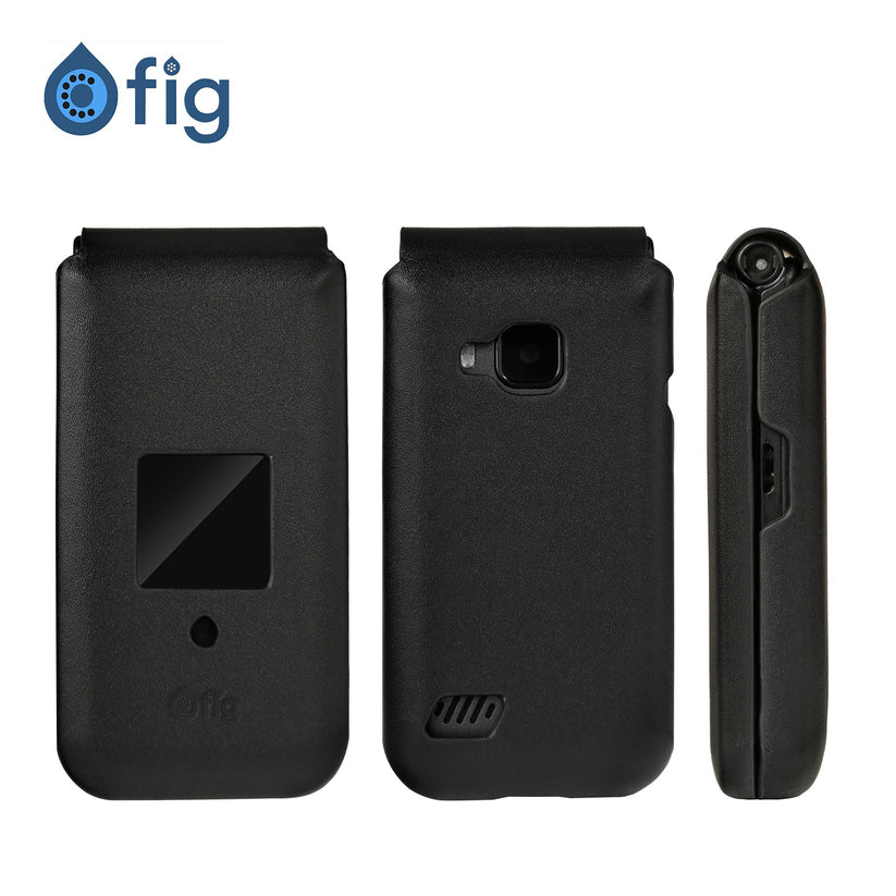 Fig Mini Leather Case - Black